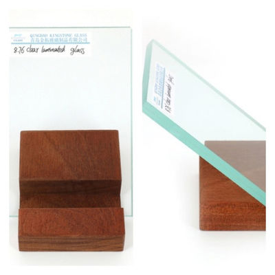4mm + 4mm Clear Soundproof Laminated Glass A Grade Untuk Partisi Pintu Jendela