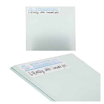 High Safety Custom Milky White Laminated Glass Untuk Jendela / Pintu / Tembok Tirai