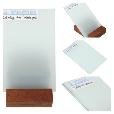 5+5mm Milky White Laminated Safety Glass A Grade Untuk Balustrade Lampu langit-langit tangga