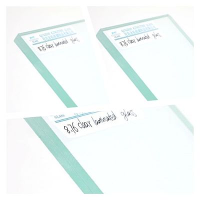Float Glass PVB Clear Tempered Laminated Glass Keamanan Tinggi 4,38mm - 25,52mm